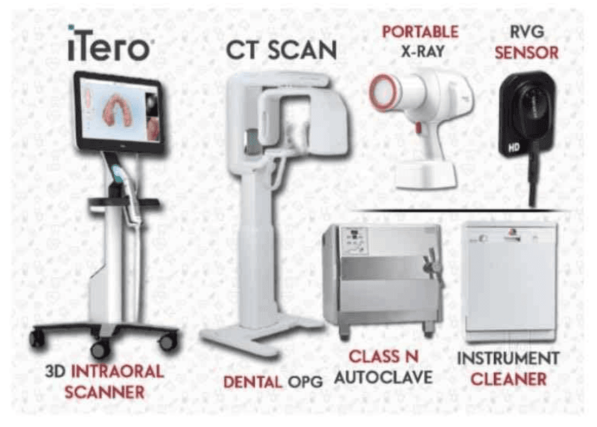 Clinical tools and chairside unit close view